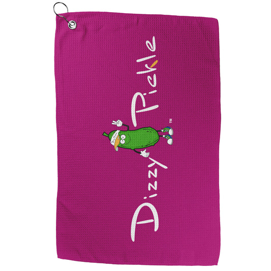 DZY P Classic - Fuchsia - Waffle Pickleball Towel by Dizzy Pickle