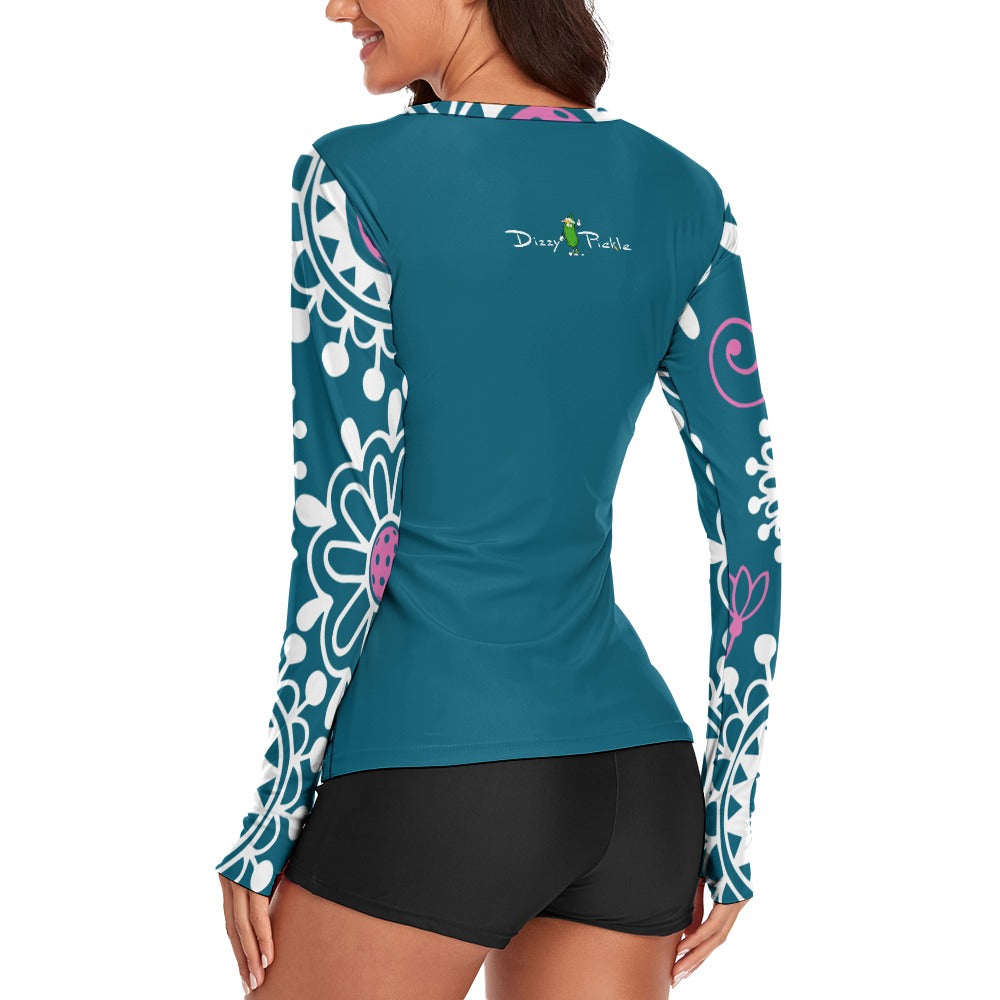 Dizzy Pickle Coming Up Daisies (Multiple Colors) Women's Long Sleeve Pickleball Performance Shirt