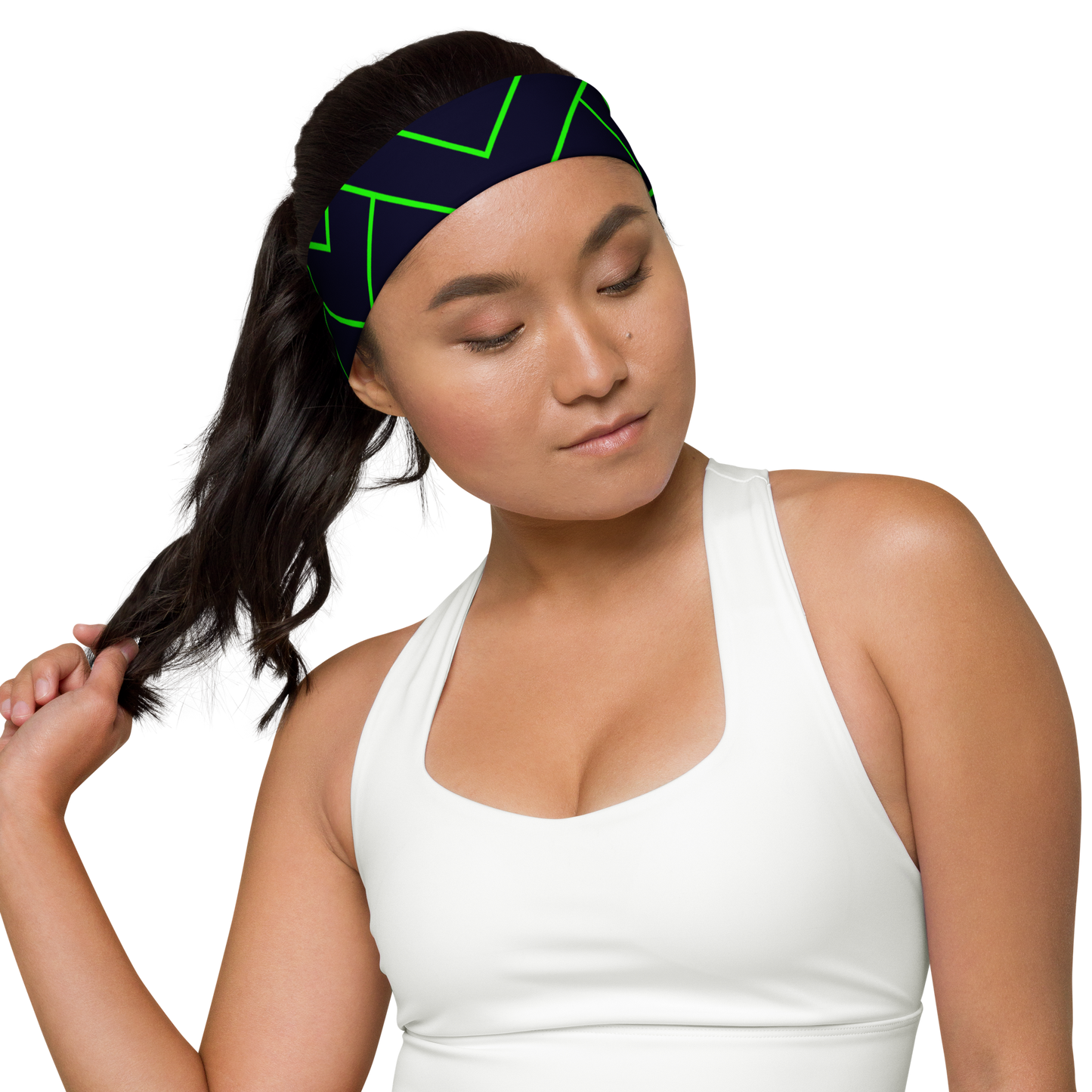 Lisa - Navy/Green - Headband by Dizzy Pickle