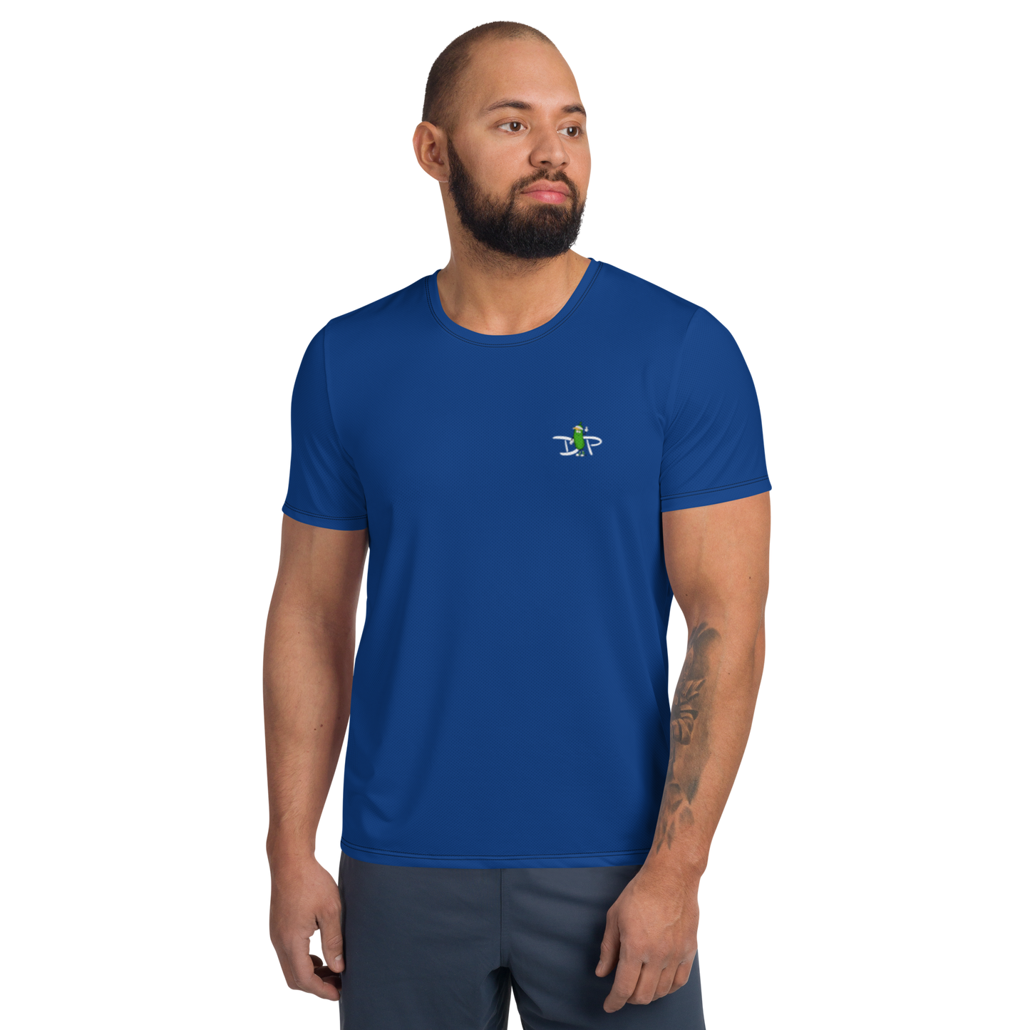 PICKLEBALL on Blue - Men's Athletic T-Shirt by Dizzy Pickle