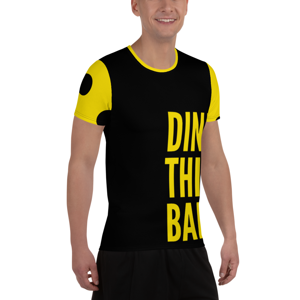 Dink This Babe Athletic Pickleball T-Shirt Yellow on Black