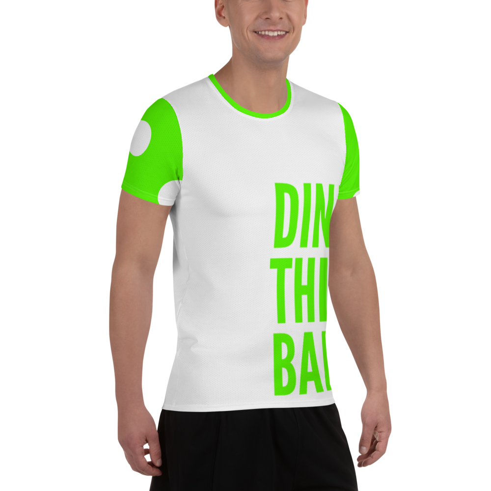 Dink This Babe Athletic Pickleball T-Shirt Lime Green on White