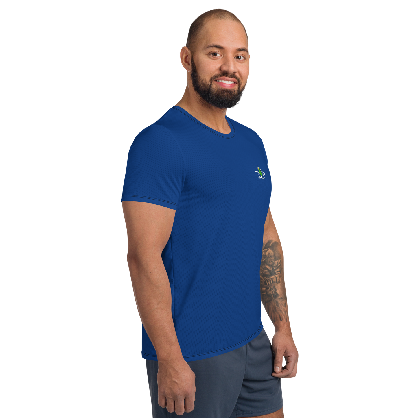 PICKLEBALL on Blue - Men's Athletic T-Shirt by Dizzy Pickle