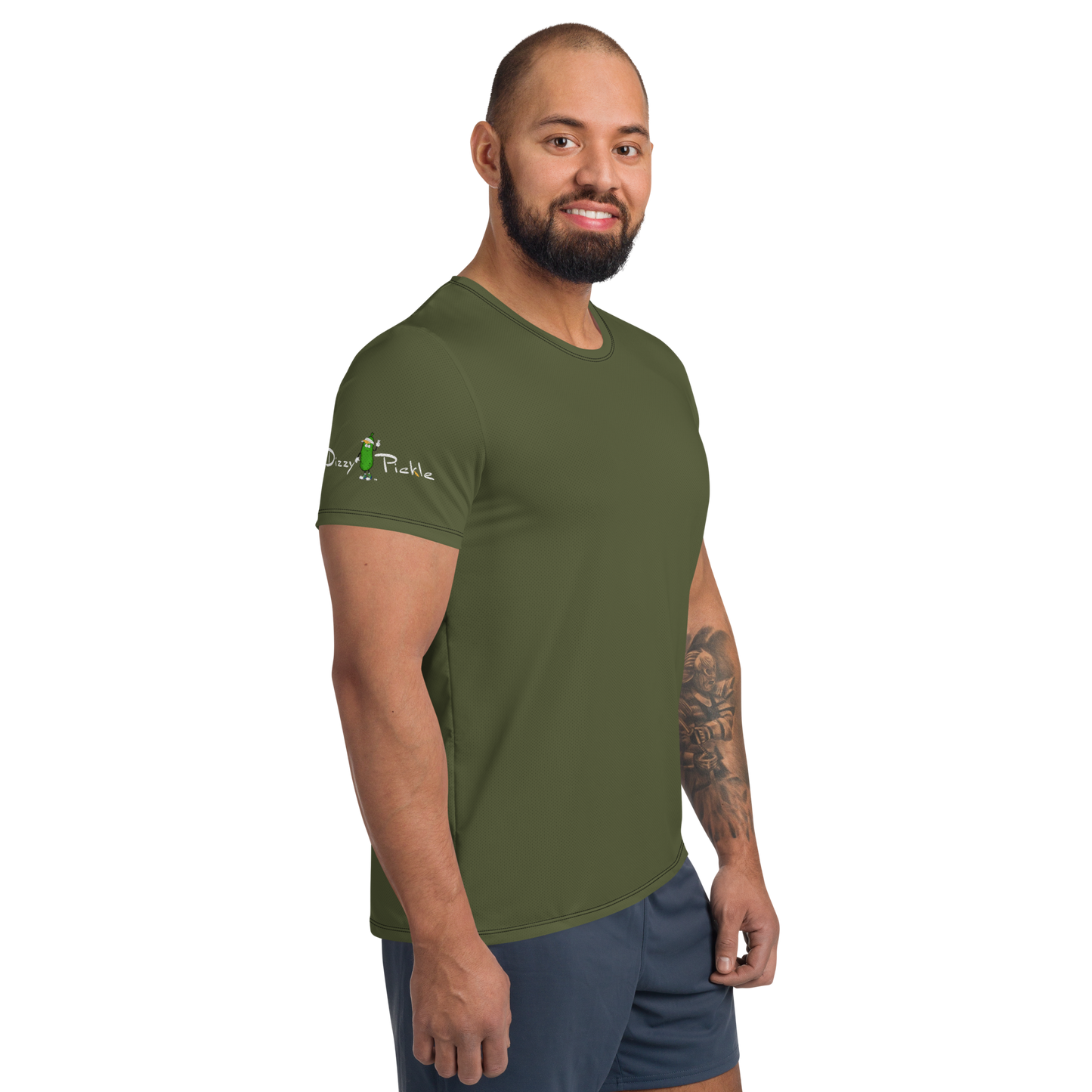 The Poacher on Sage - Men's Athletic T-Shirt by Dizzy Pickle
