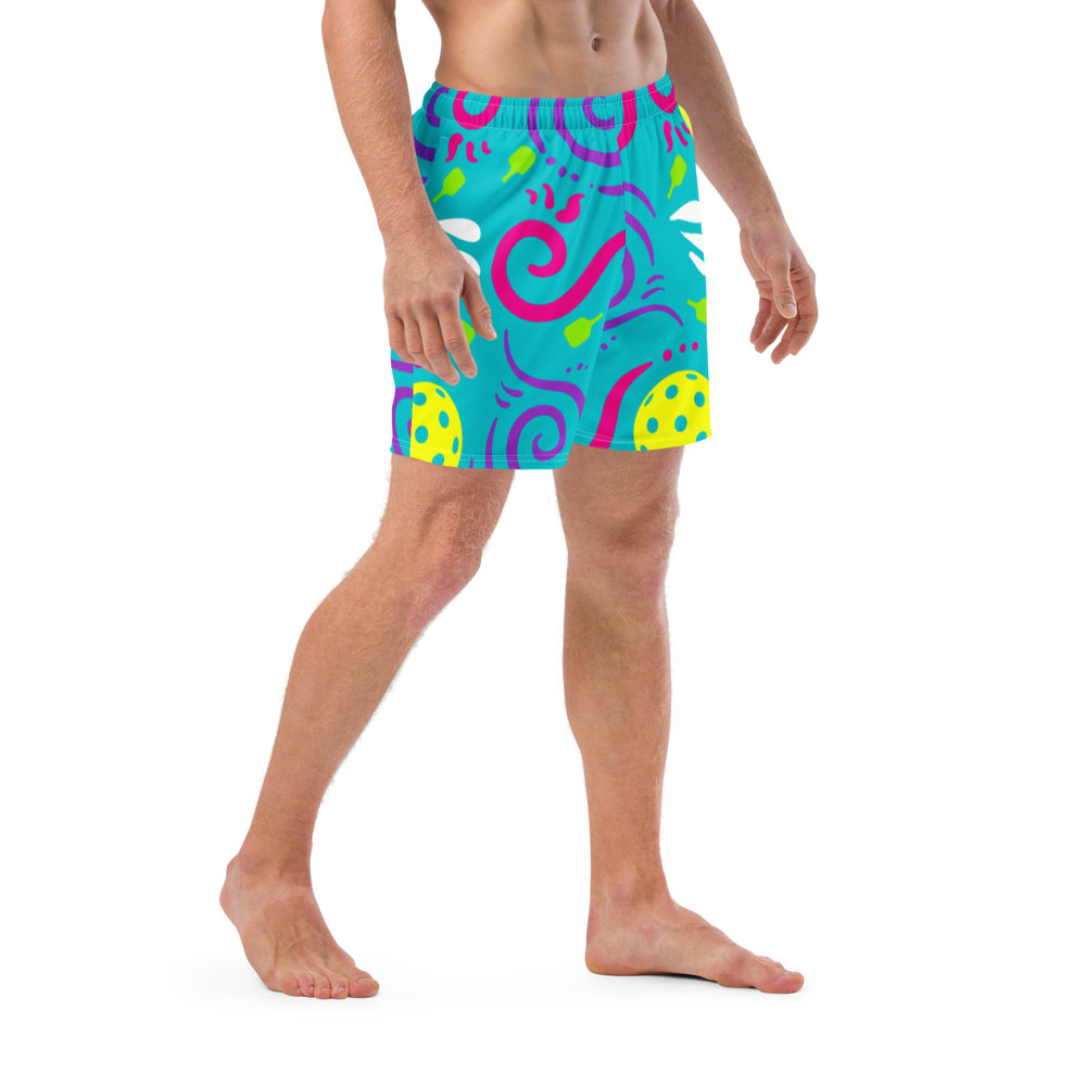 Dizzy Pickle It's Swell Pickleball Men's Swim Trunks