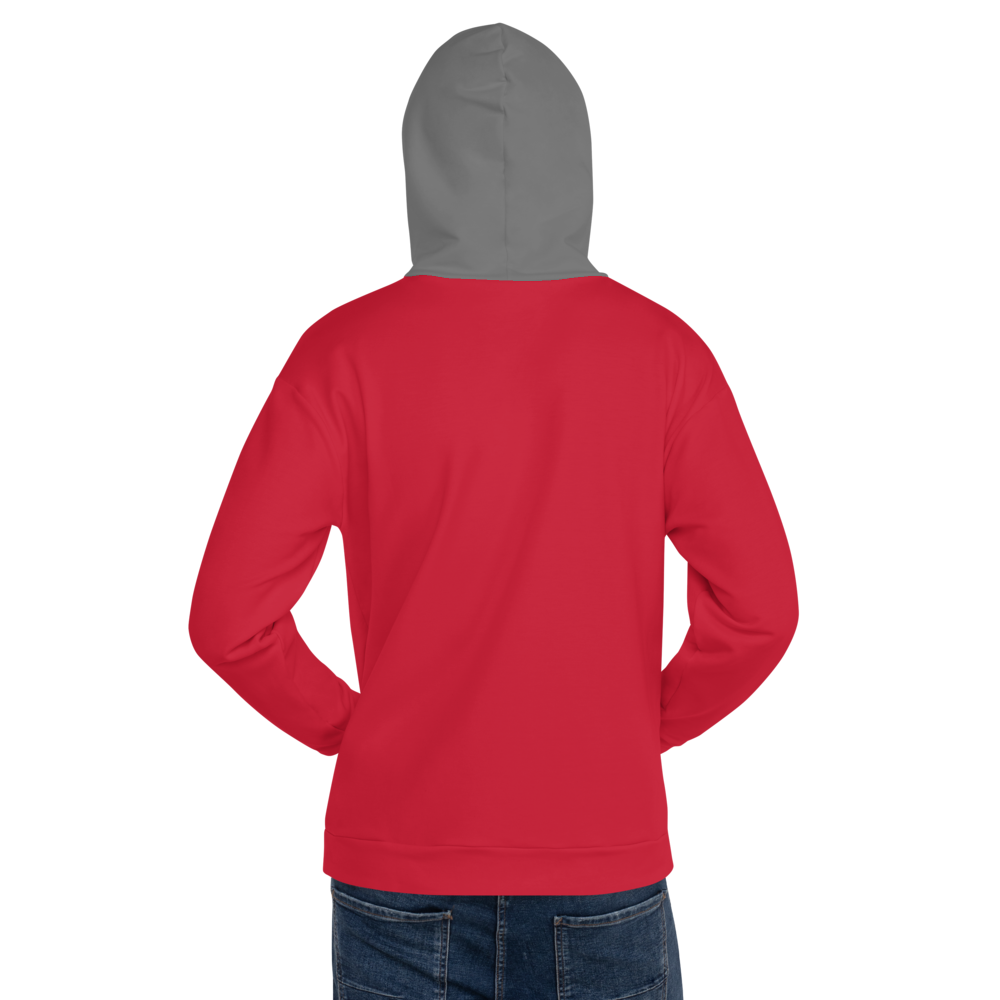 Dizzy Pickle DZY P CLassic UN3 Men's Pickleball Hoodie with Pocket Red Gray