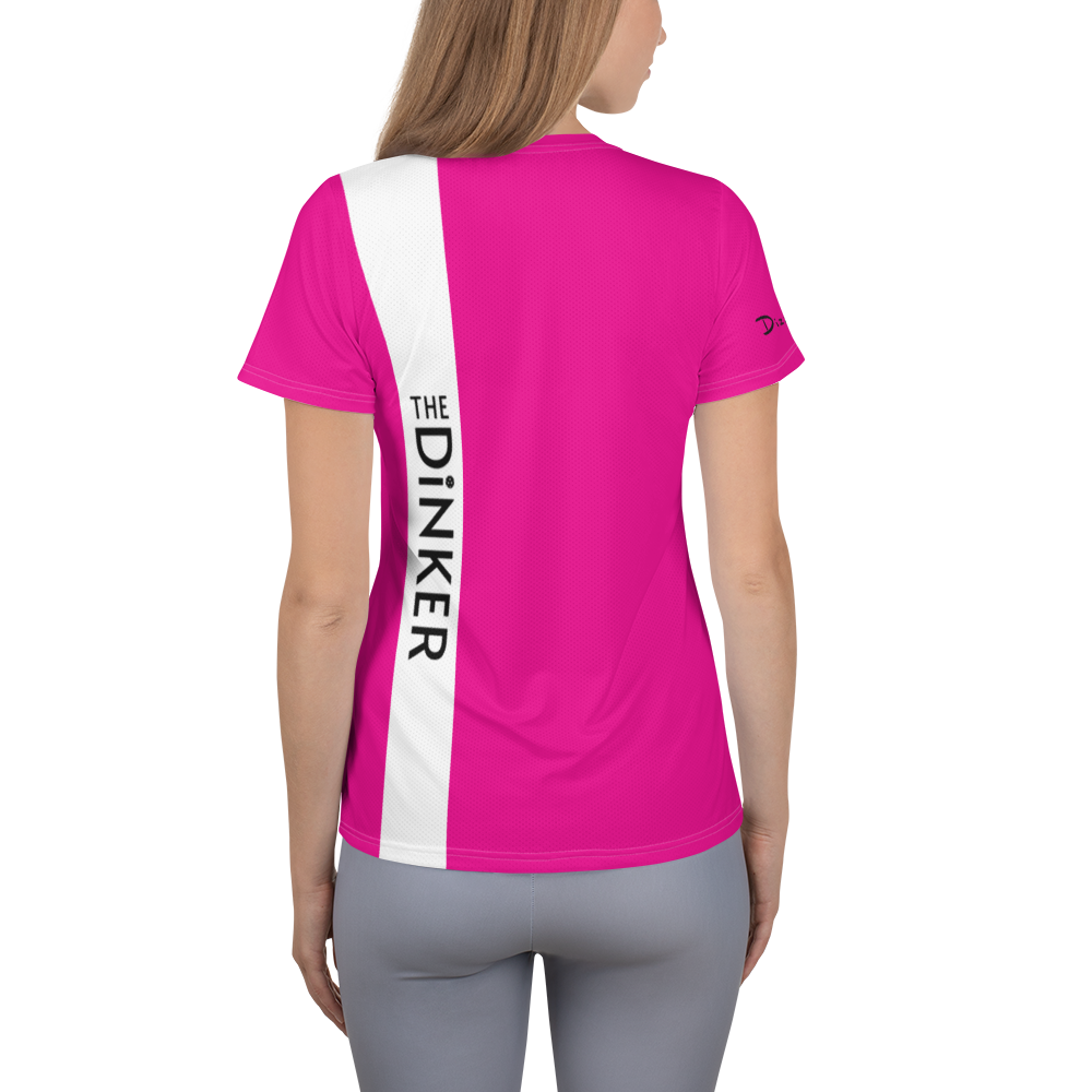 The Dinker in Pink - Women's Athletic T-shirt by Dizzy Pickle