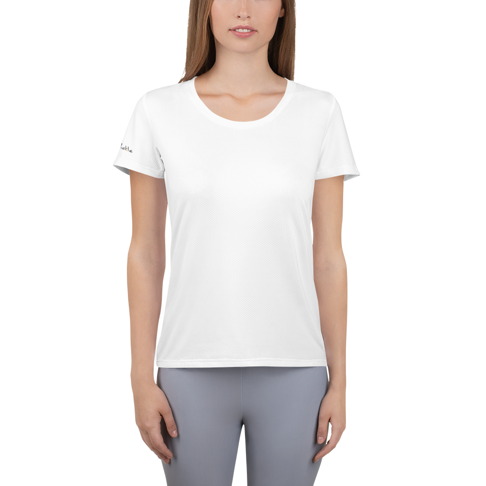 The Dinker in White/Yellow - Women's Athletic T-shirt by Dizzy Pickle