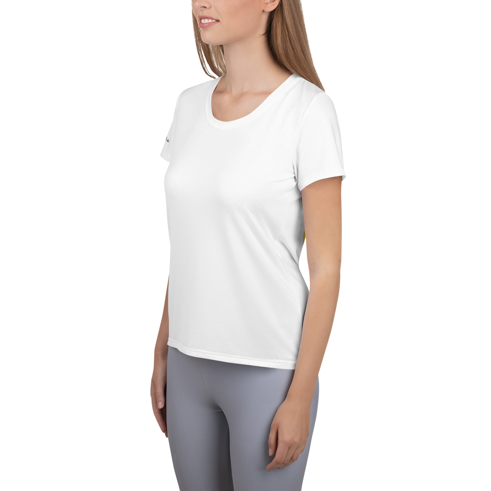 The Dinker in White/Yellow - Women's Athletic T-shirt by Dizzy Pickle