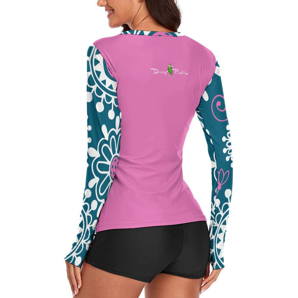 Dizzy Pickle Coming Up Daisies (Multiple Colors) Women's Long Sleeve Pickleball Performance Shirt