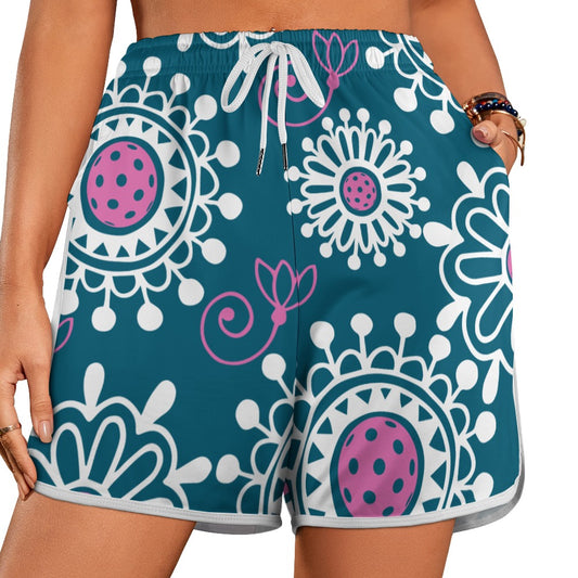 Dizzy Pickle Coming Up Daisies (Set)  Women's Picklebal Next-Level Activewear Shorts with Pockets