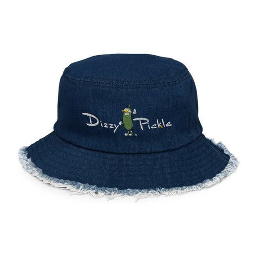 DZY P Classic - Distressed denim bucket hat by Dizzy Pickle