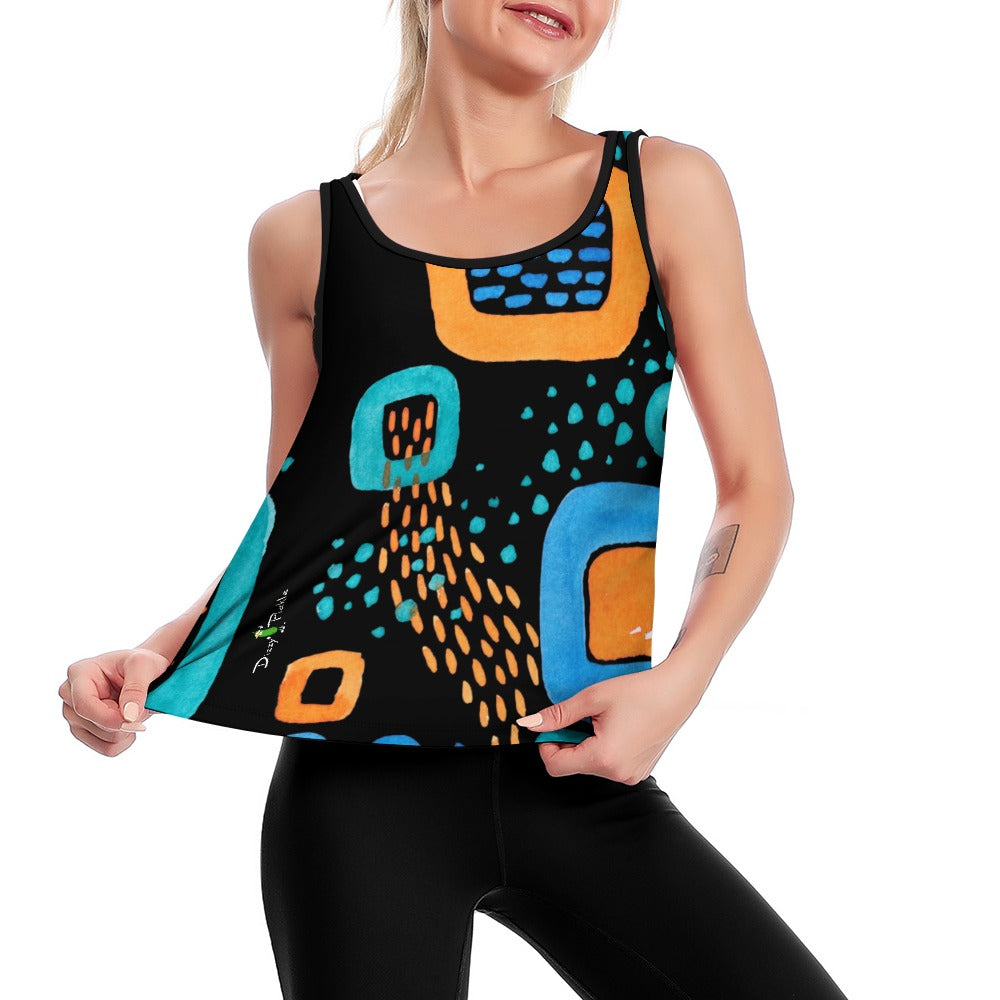 DZY P Classic - GEO 9452 - Active Performance Loose Yoga Vest by Dizzy Pickle