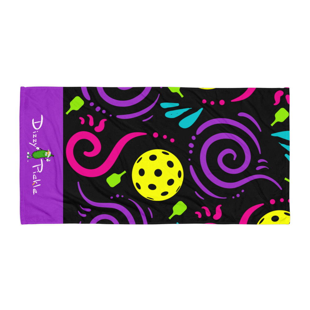 Dizzy Pickle It's Swell Black 30"x60" Pickleball Towel